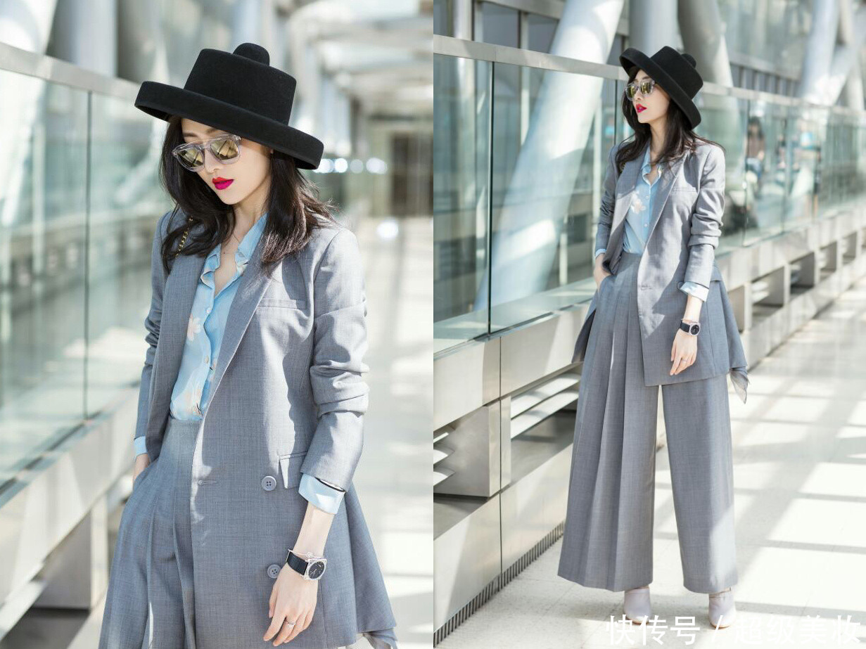 王鸥这阔腿裤也太大了！裤管宽到都能钻进一个人，网友：这才凉爽