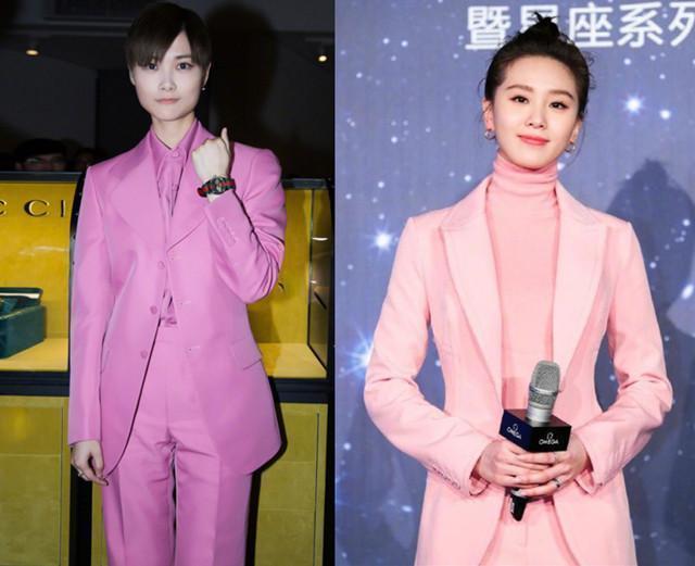 李宇春和刘诗诗同穿一身粉，网友：真少女和伪女人的差距一目了然