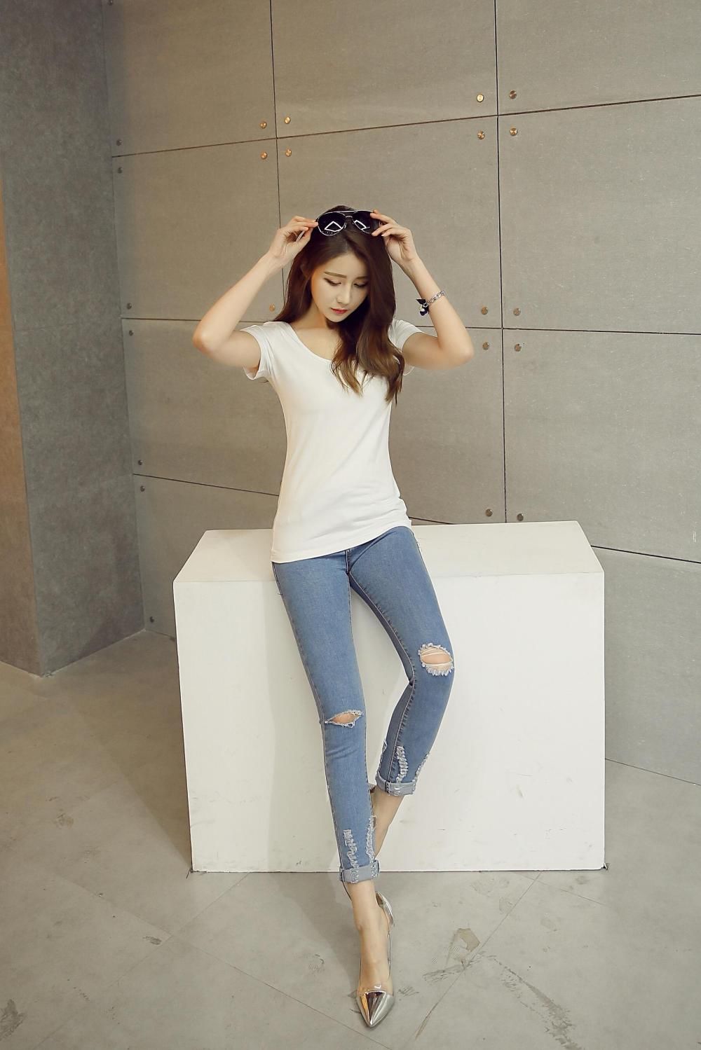 短裤凸显腰身, 拉长视线, 提升个人优雅气质!