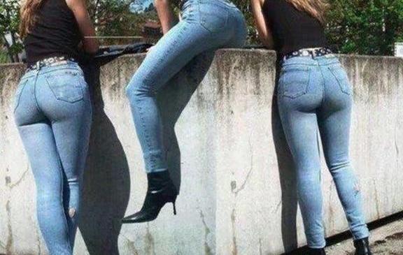展现女人气场的裤子, 不只皮裤一个, 牛仔裤也是一个