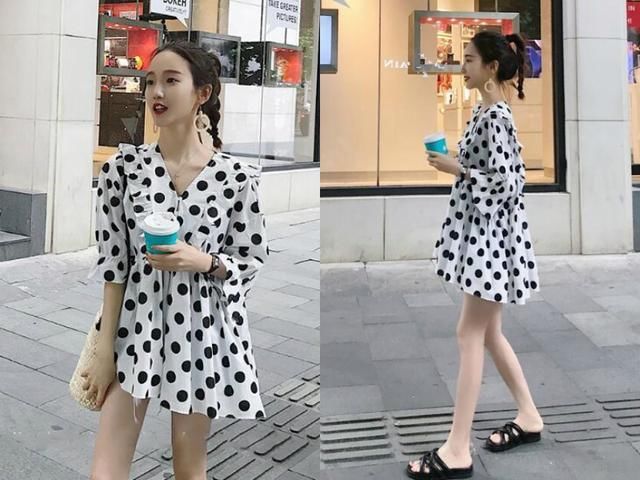 夏季穿裙子配拖鞋竟这么好看，照着穿时髦一整季！