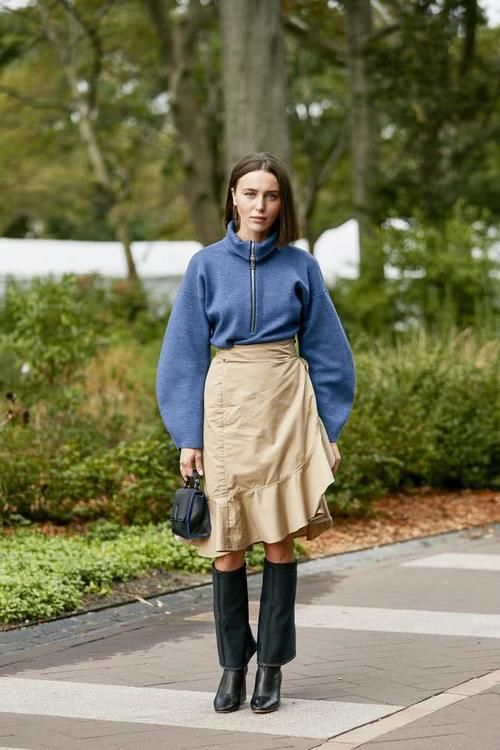  『拉链』拉链毛衣又火了，高领、翻领两相宜，实用百搭，再也不怕温差大了