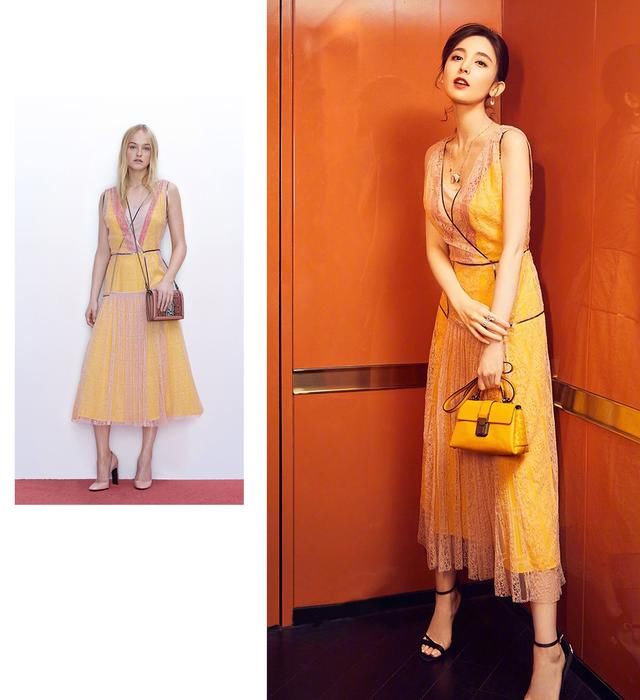 杨幂拍写真把三万的裙子穿出温柔，何穗慵懒，娜扎却搭得一本正经