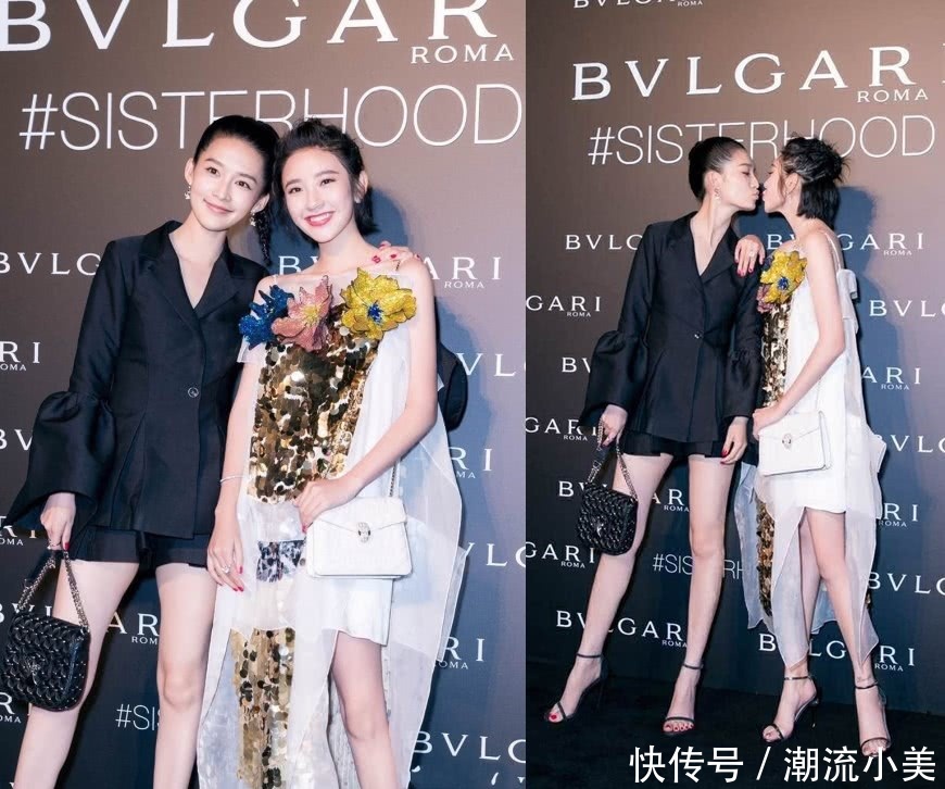 李沁为了显腿长，故意穿超短裙现身，看起来比唐艺昕的腿还粗10cm