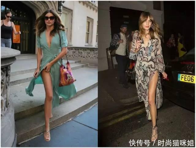 自带小风扇，开衩裙让你的美腿透透气！