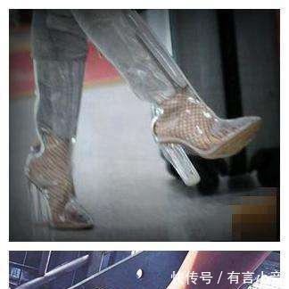 钟丽缇为赶时髦, 透明鞋里穿网袜, 邓文迪光着双脚轻松秒杀!