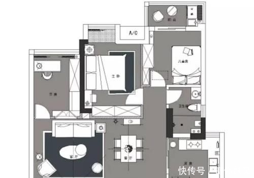 『设计』102平的混搭风三房,刚需之家,也能做得非常时尚