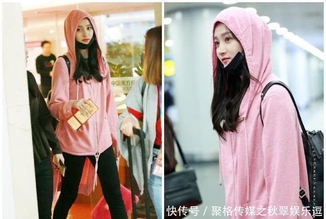 关晓彤终于穿对了，粉色外套搭配九分裤，这才是美少女该有的模样