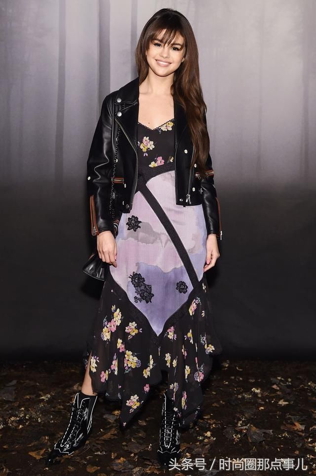 今年秋天穿皮夹克跟明星学，从吉吉到赛琳娜，帅气又不失妩媚