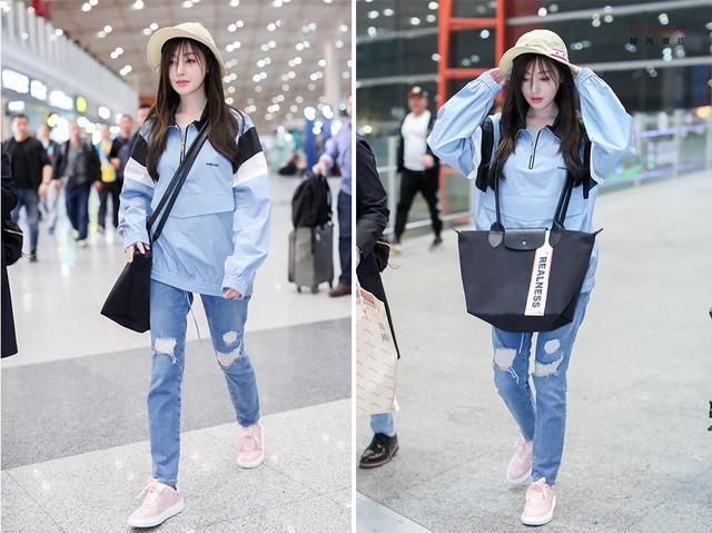 张天爱一改往日御姐风,现身机场剪了个小刘海,简直像换了张脸