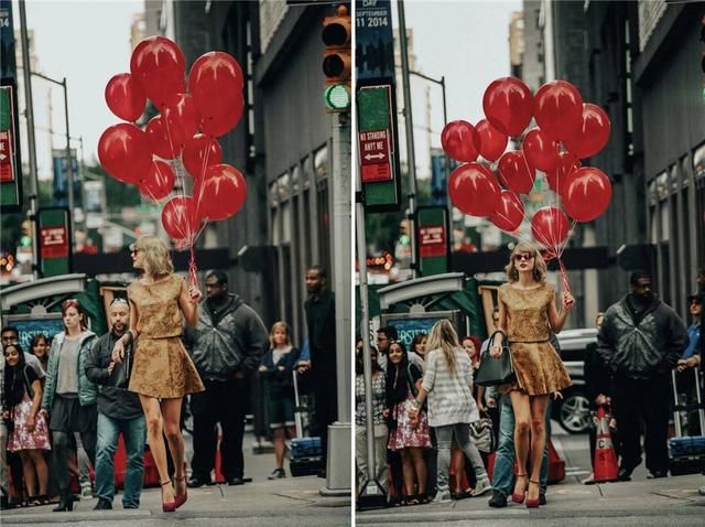 霉霉摆脱幸福胖瘦身成功，印花连衣裙搭配过膝长靴任性出街