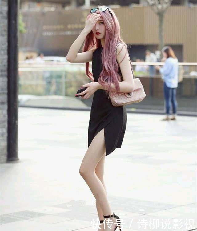 街拍美女：高雅娇美婉约可人，长腿是真的美！