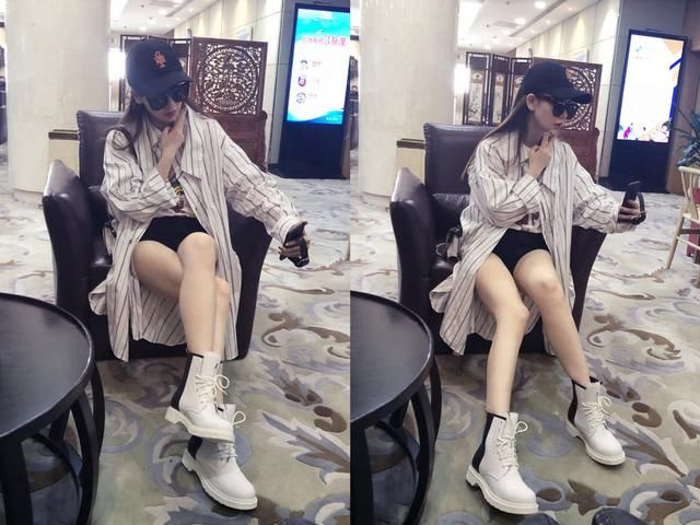 戚薇为显腿长真拼！短裤穿成“三角区”坐下来的瞬间好尴尬！