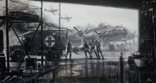  [瞬间]战争题材绘画欣赏：成功展现生死瞬间 营造惊心动魄的紧张气氛