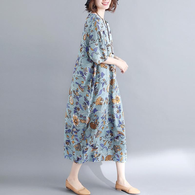 难以置信!现代女人都喜欢的棉麻裙，款款洋气显嫩，连背影都美爆