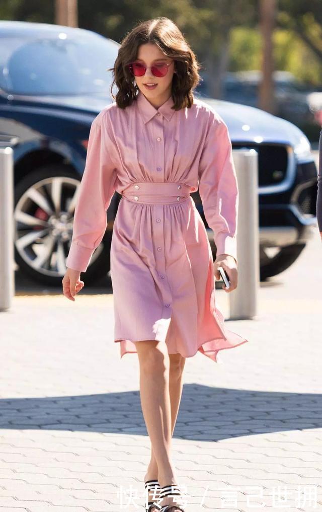 「樱粉色连衣裙」2020春夏流行色“雾霜樱粉”上线,显白时髦有气质,谁穿谁好看