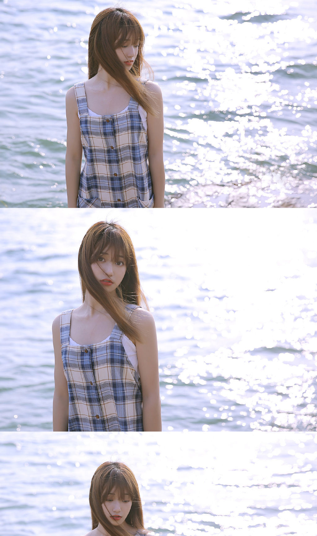  『美女』极品长发美女海边清爽养眼写真图片