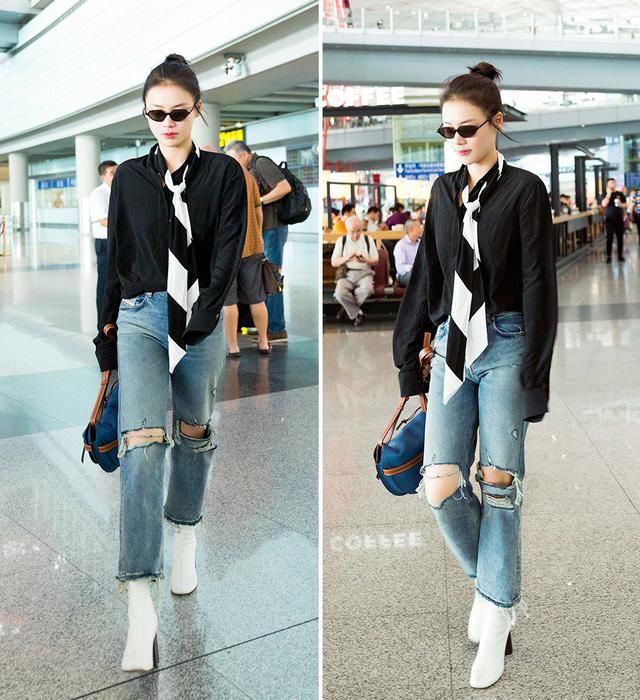 背同款包包出行，刘雯随性奚梦瑶酷帅，穿红裙的蔡依林居然有点甜