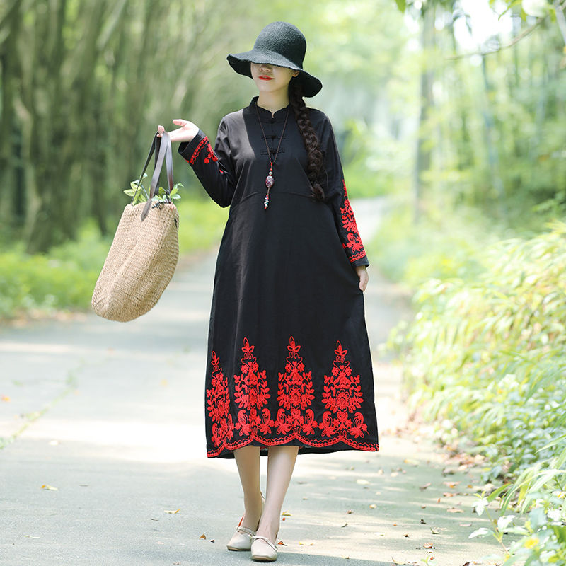 民族风棉麻连衣裙，穿出文艺穿出好气质