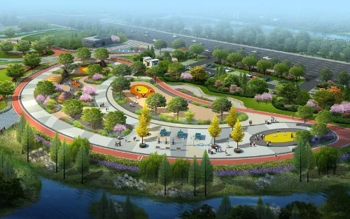 泰州智堡公园年底有望建成开放,体育健身设施丰富多样