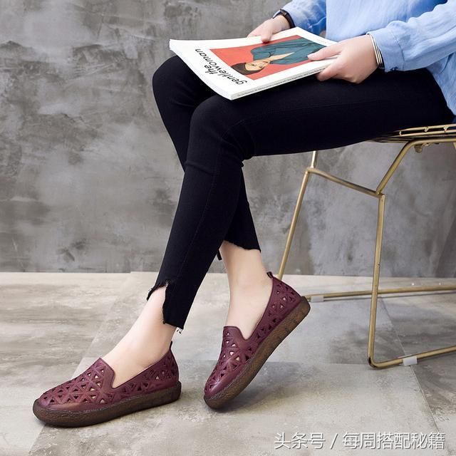 穿腻了高跟鞋，不妨试试清新甜美的单鞋，减龄显气质!