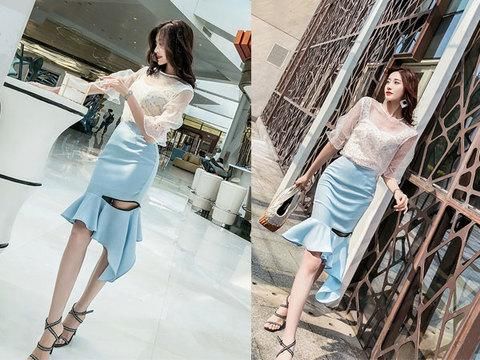 秀出完美的身材曲线，原来你与女神间只差一条包臀裙