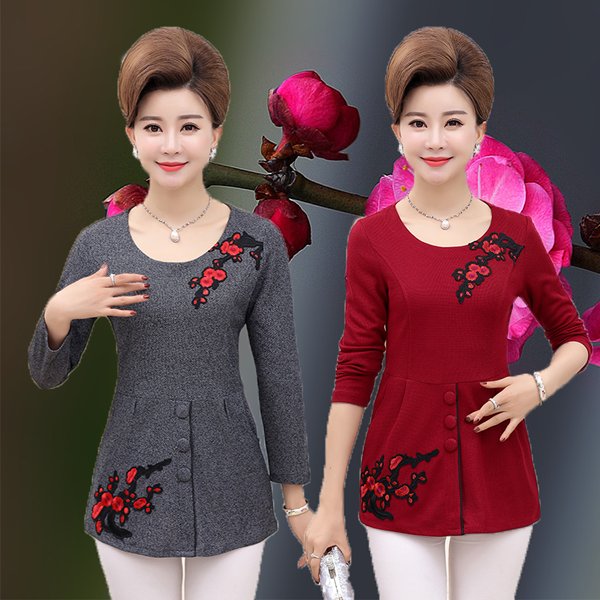 初秋了!婆婆太会穿衣搭配了，买的这些秋装小衫，亲戚见了都想买