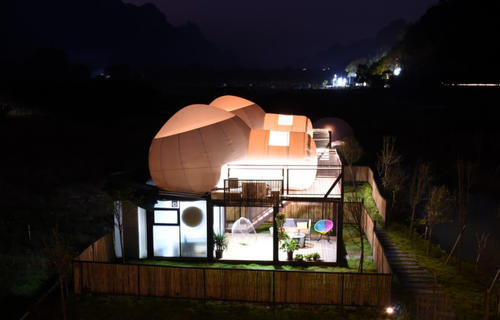 桂林阳朔全透明泡泡酒店，1000块一晚，你会住吗？