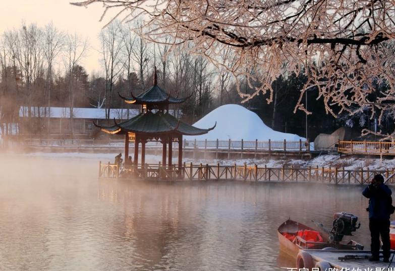 冬游长白山西北麓露水河碧泉湖