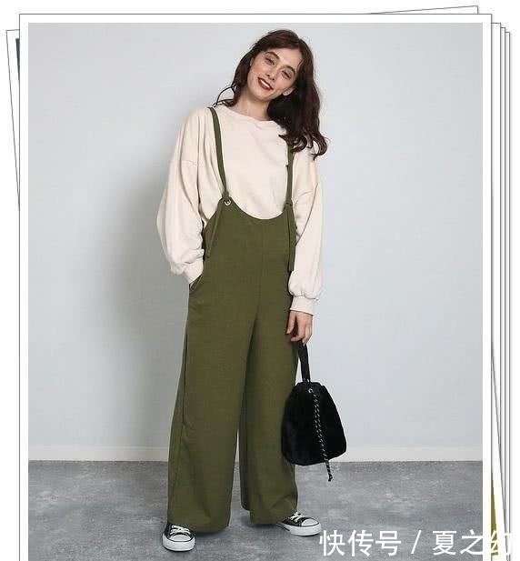  [适合]背带裤日系look，适合早春搭配针织衫和外套的造型分享