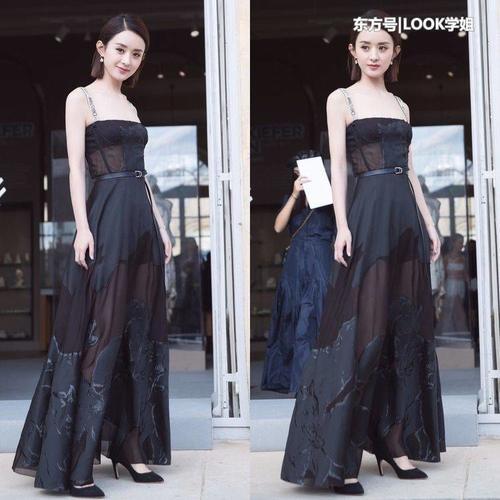 赵丽颖尴尬了，粉色吊带连体裤美的冒泡，却被吐槽发育不全