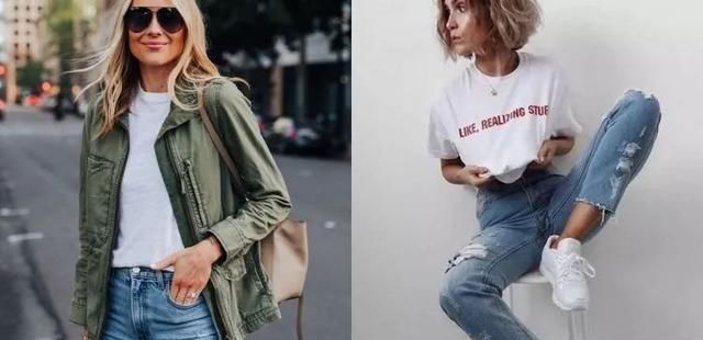  #须知#素Tee牛仔裤穿搭也会出错？这4种日常搭配方式你须知