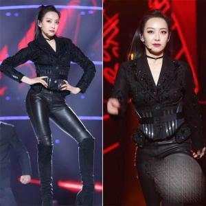 张韶涵把皮裤穿出了刘雯般的高级感, 邓紫棋换上渔网裤效果也神奇
