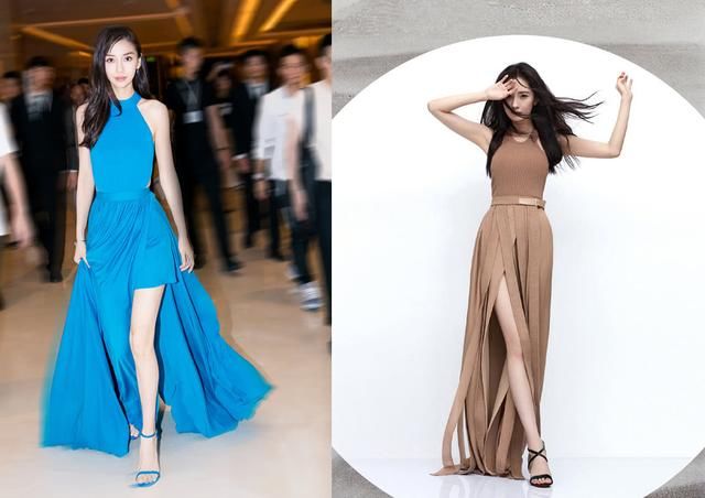 好闺蜜斗法,杨颖撞上杨幂,上半身差距太尴尬,一个平原一个高山