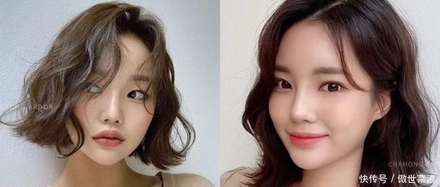 正夯@这5款韩国正夯的中短发发型,搭配不同卷度瘦脸效果超好
