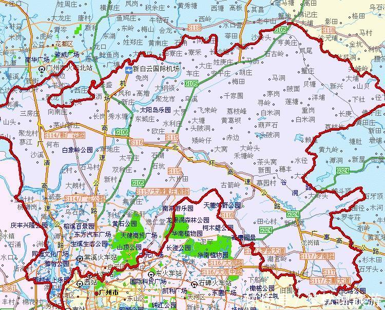  [广州市]划分为11个地区的广州