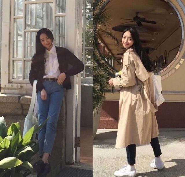 20岁到38岁女性的早秋穿搭,衬衫搭配鱼尾半身裙,气质又有女人味