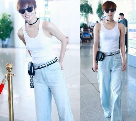 同是机场穿背心，戚薇王珞丹展现不同风格，网友：谁平谁尴尬！