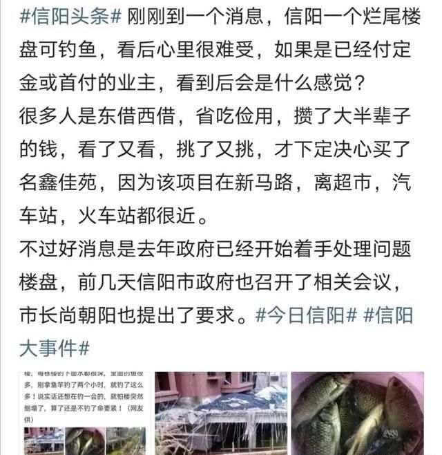  『信阳』奇葩：信阳名鑫佳苑楼盘烂尾多年！楼下居然还能钓鱼！