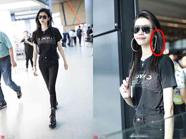 奚梦瑶为了火真拼，机场照穿露脐装一转身却吓坏网友，真不如不穿