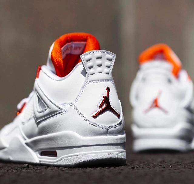  【AJ4】今夏最有牌面小白鞋！AJ4 “Orange Metallic” 周六发售！
