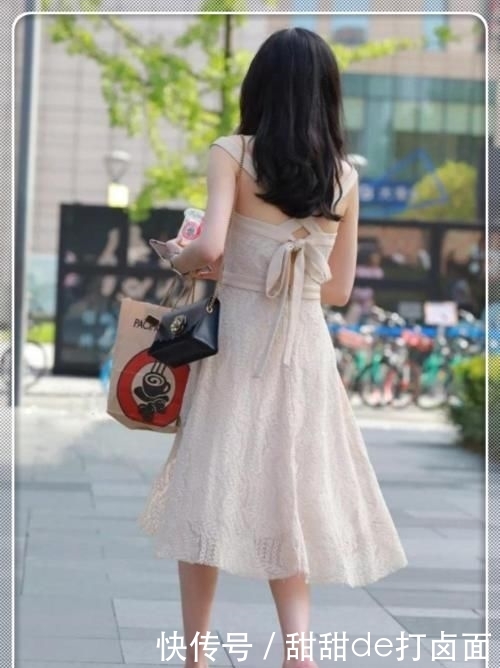 [ 灵感]蝴蝶结设计灵感，时髦又减龄！，杏色连衣裙