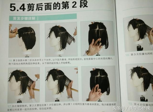 剪发必修课：时尚短发“前长后短”波波头，详细裁剪步骤，速收藏