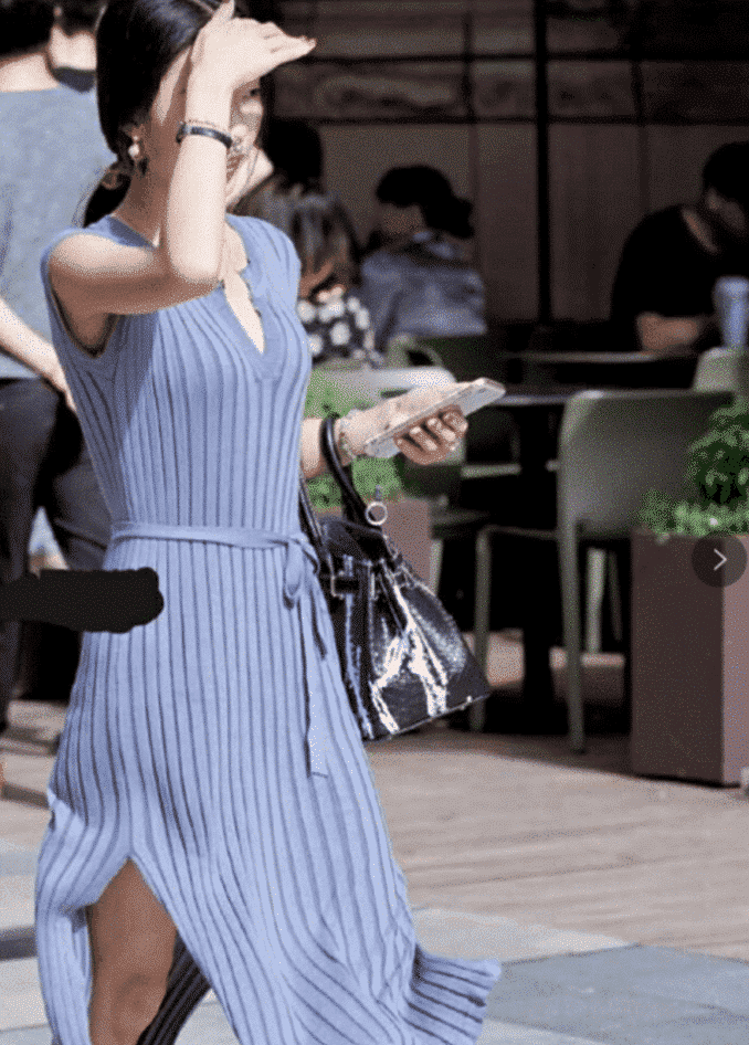  『气质』街拍：裙摆飞扬，犹如一位仙女!