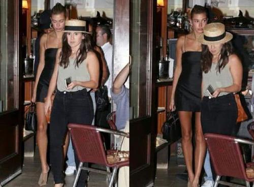 海莉出街被拍，穿着很女人，这一做法看出她真的很爱比伯