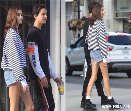 街拍：185超模女儿穿露脐装，17岁逆天颜值抢眼，敢不敢告白