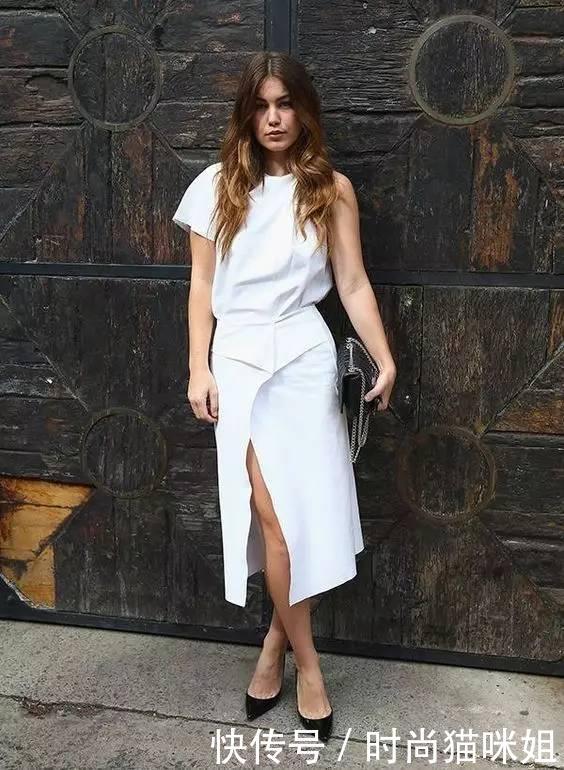 自带小风扇，开衩裙让你的美腿透透气！