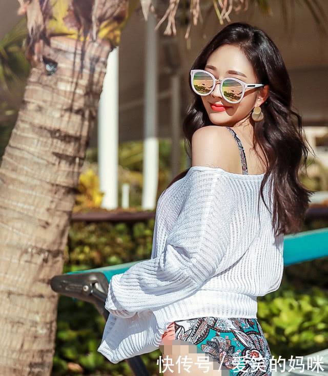 娇美女模来到泰国,就在普吉岛拍摄写真,白色衣服显气质