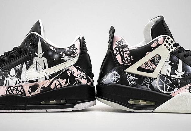 致敬传奇Dunk!AirJordan3&amp;4涂鸦定制欣赏
