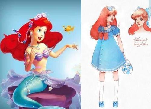 迪士尼公主换上漂亮短裙,仙蒂公主超可爱,爱洛公主变哥特萝莉!